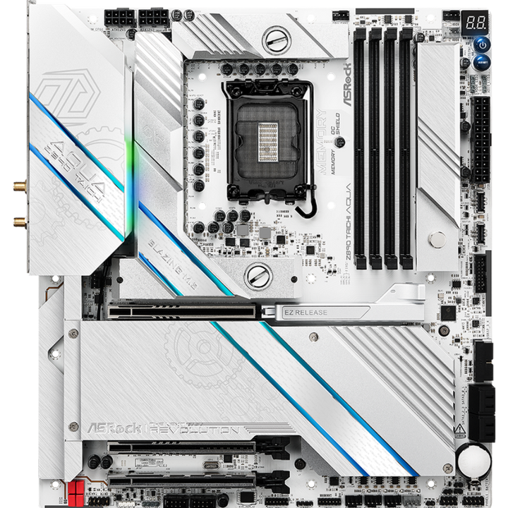 ASROCK Z890 Taichi Aqua Wifi DDR5 Intel Motherboard ( White ) - Byte Baazar