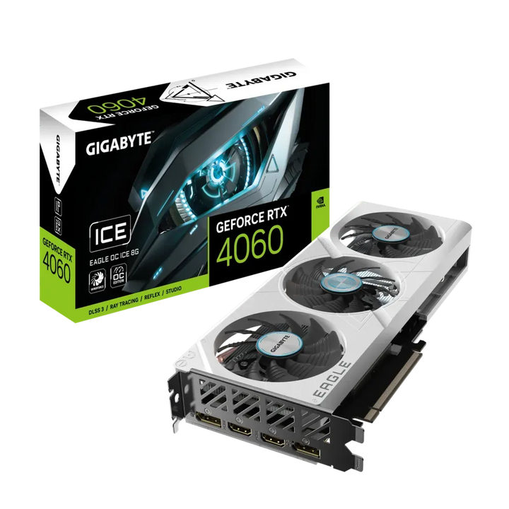 GIGABYTE GeForce RTX 4060 Eagle Ice OC 8GB Nvidia Graphic Card (White) - Byte Baazar