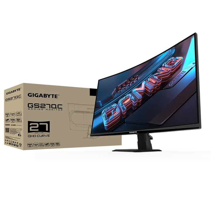 GIGABYTE GS27QC 27 Inch QHD 165Hz VA Panel 108%SRGB 1MS Adaptive Sync VA Gaming Monitor - Byte Baazar