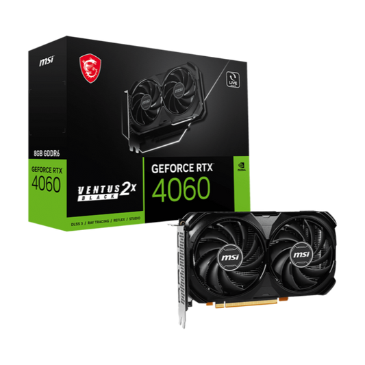 MSI GeForce RTX 4060 Ventus 2X Black 8GB Nvidia Graphic Card - Byte Baazar