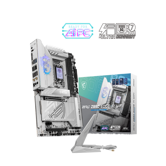 MSI MPG Z890 Edge Ti Wifi DDR5 Intel Motherboard ( White ) - Byte Baazar