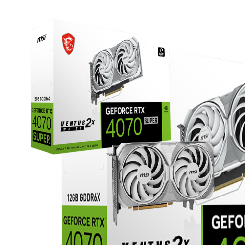 MSI GeForce RTX 4070 Super Ventus 2X White 12GB Nvidia Graphic Card - Byte Baazar