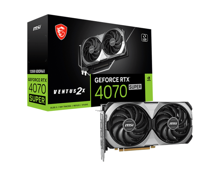 MSI GeForce RTX 4070 Super Ventus 2X 12GB Nvidia Graphic Card - Byte Baazar