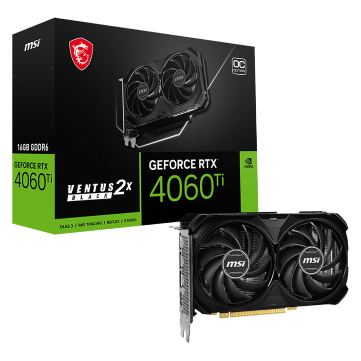 MSI GeForce RTX 4060 Ti Ventus 2X 16GB OC Nvidia Graphic Card - Byte Baazar