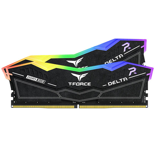 TEAMGROUP T-Force Delta RGB 32GB ( 16GBx2 ) 6400MHz DDR5 RAM ( Black ) - Byte Baazar