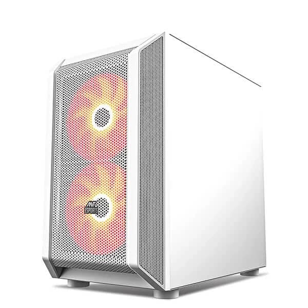 ANT ESPORTS 200 Air Mini Mesh MATX Mini Tower Cabinet (White) - Byte Baazar