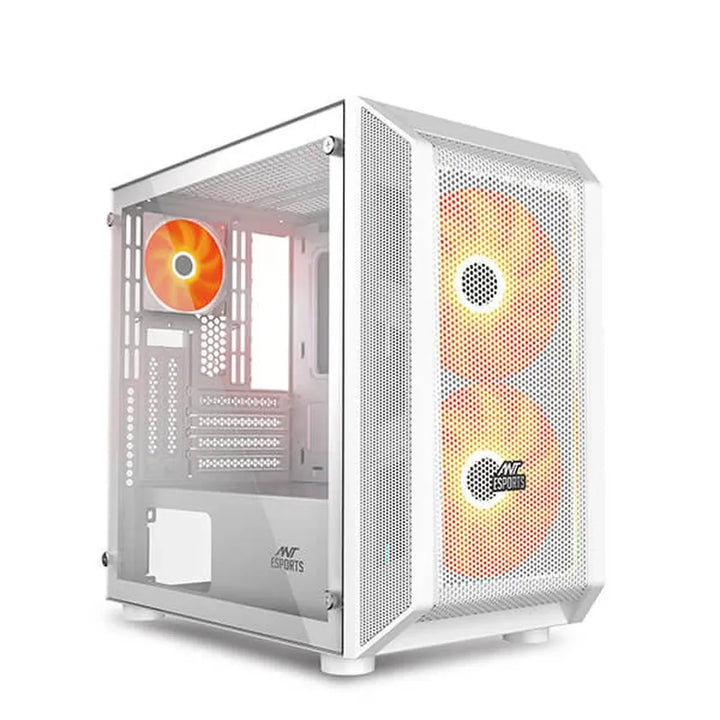 ANT ESPORTS 200 Air Mini Mesh MATX Mini Tower Cabinet (White) - Byte Baazar