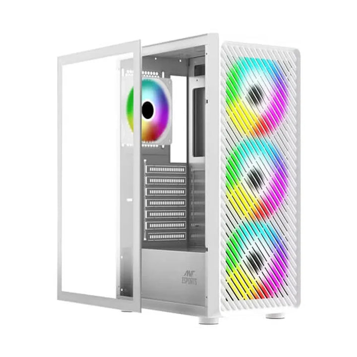 ANT ESPORTS 211 Air ARGB ATX Mid Tower Cabinet (White) - Byte Baazar