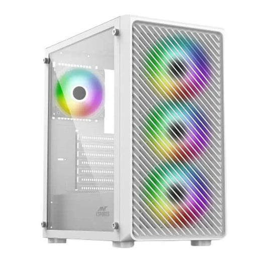 ANT ESPORTS 211 Air ARGB ATX Mid Tower Cabinet (White) - Byte Baazar