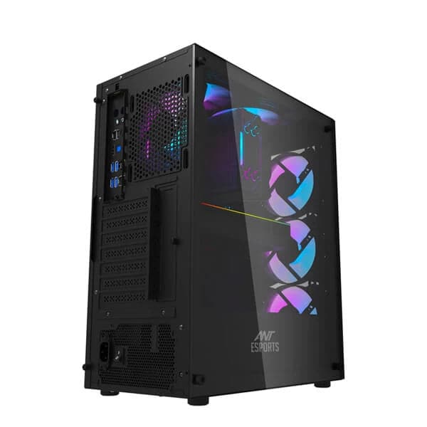 ANT ESPORTS 220 Air ARGB ATX Mid Tower Cabinet (Black) - Byte Baazar