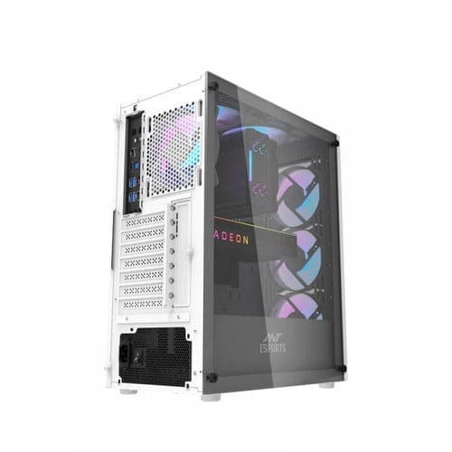 ANT ESPORTS 220 Air ARGB ATX Mid Tower Cabinet (White) - Byte Baazar