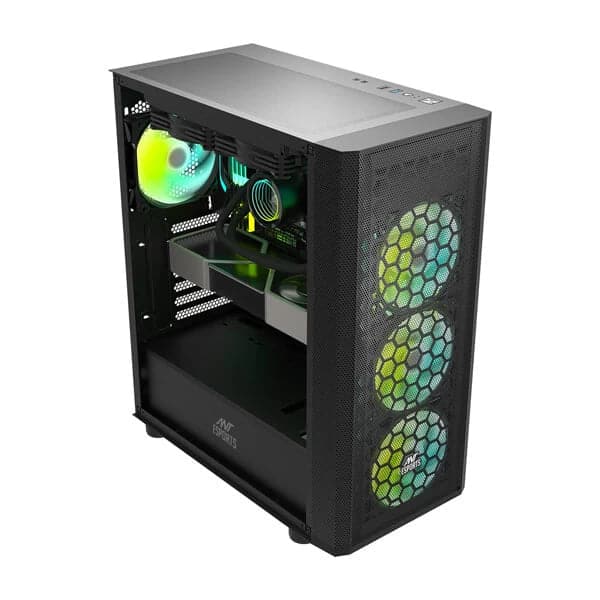 ANT ESPORTS 250 Air ARGB ATX Mid Tower Cabinet (Black) - Byte Baazar