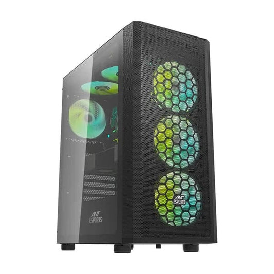 ANT ESPORTS 250 Air ARGB ATX Mid Tower Cabinet (Black) - Byte Baazar