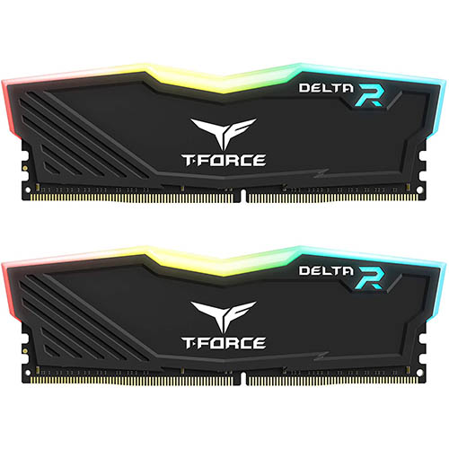 TEAMGROUP T- Force Delta RGB 32GB ( 16GBx2 ) 3600MHz DDR4 RAM ( Black ) - Byte Baazar