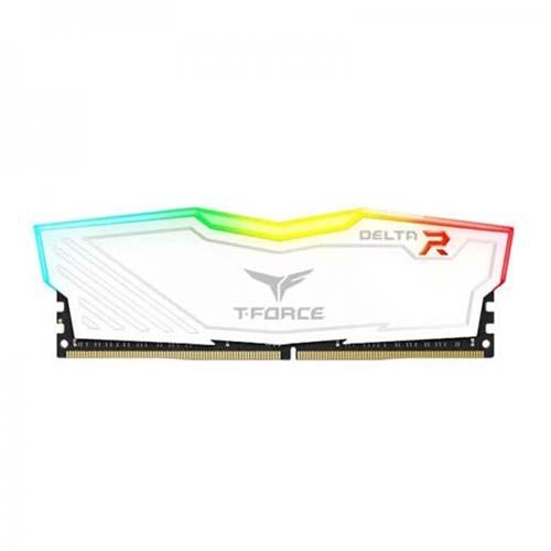 TEAMGROUP T-Force Delta RGB 16GB ( 16GB x 1 ) 3600MHz DDR4 RAM ( White ) - Byte Baazar