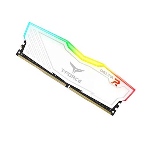 TEAMGROUP T-Force Delta RGB 16GB ( 16GB x 1 ) 3600MHz DDR4 RAM ( White ) - Byte Baazar