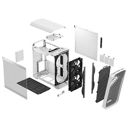 FRACTAL DESIGN Torrent Compact Clear Tint EATX Mid Tower Cabinet (White) - Byte Baazar