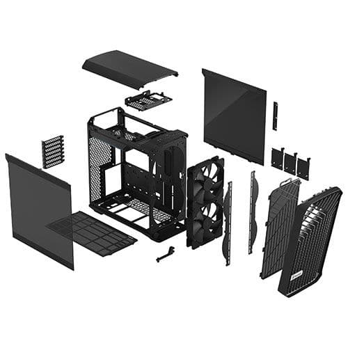 FRACTAL DESIGN Torrent Compact Dark Tint EATX Mid Tower Cabinet (Black) - Byte Baazar