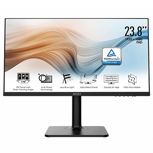 MSI Modern MD241P 24 Inch FHD 75Hz IPS Panel 99% SRGB 5ms AMD Freesync IPS Gaming Monitor - Byte Baazar