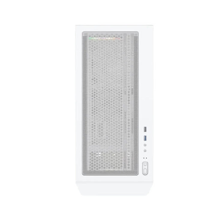 ANT ESPORTS 411 Air ARGB EATX Mid Tower Cabinet (White) - Byte Baazar