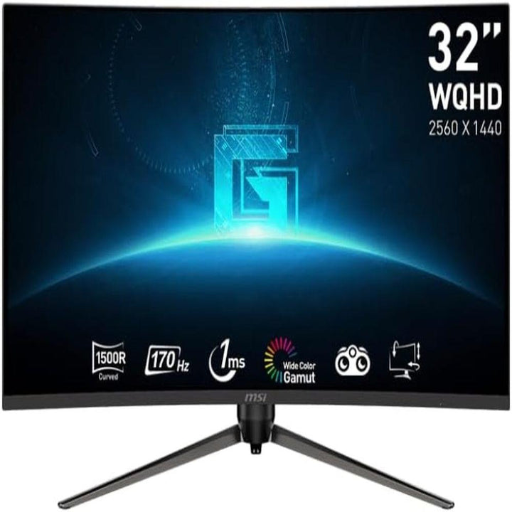 MSI G32CQ5P 32 Inch QHD 170Hz VA Panel 115%SRGB 1MS VA Curved Gaming Monitor - Byte Baazar