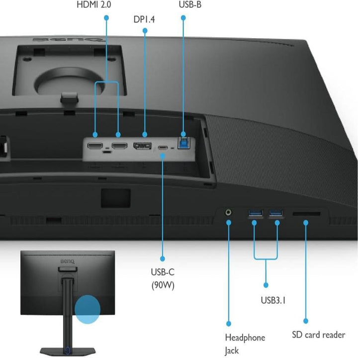 BENQ ADOBE SW272Q 27 Inch QHD 60Hz IPS Panel 100% SRGB 5MS NVIDIA Gsync Gaming Monitor - Byte Baazar