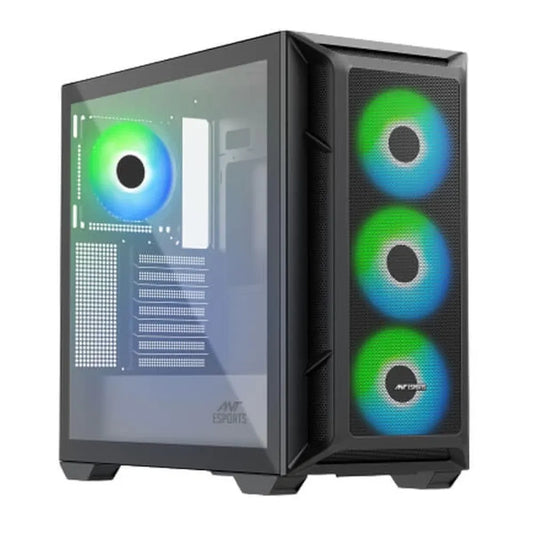 ANT ESPORTS 611 Air ARGB ATX Mid Tower Cabinet (Black) - Byte Baazar