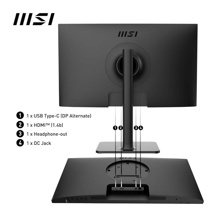 MSI Modern MD2412P 24 Inch FHD 100Hz IPS Panel 144%SRGB 1MS AMD Freesync IPS Business Monitor - Byte Baazar