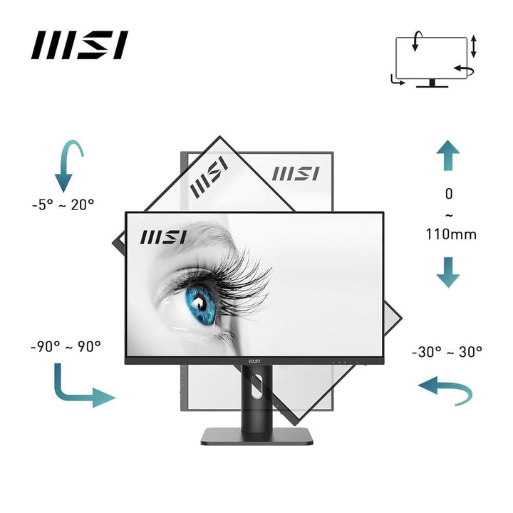 MSI PRO MP243XP 24 Inch FHD 100Hz IPS Panel 119%SRGB 1MS AMD Freesync Business Monitor - Byte Baazar