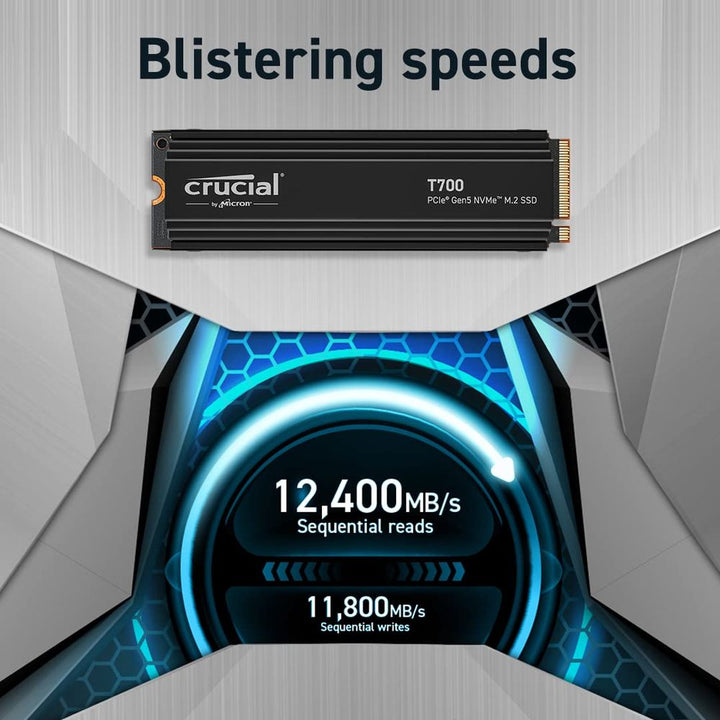 CRUCIAL T700 2TB M.2 NVME Gen5 Internal Solid State Drive ( SSD ) - Byte Baazar