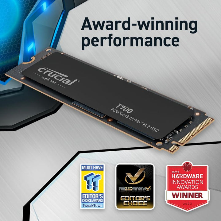 CRUCIAL T700 2TB M.2 NVME Gen5 Internal Solid State Drive ( SSD ) - Byte Baazar