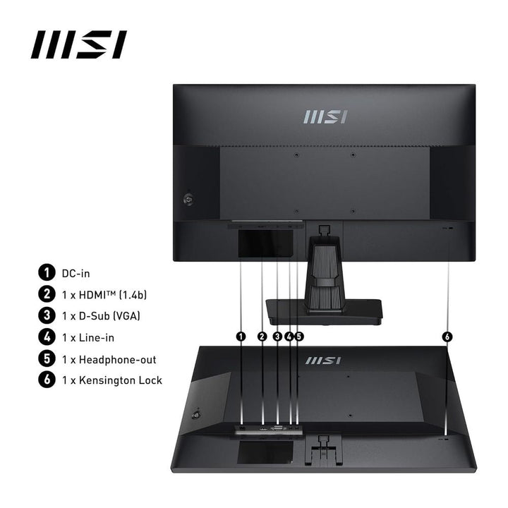 MSI Pro MP251 25 Inch FHD 100Hz IPS Panel 101%SRGB 1MS AMD Freesync Business Monitor - Byte Baazar