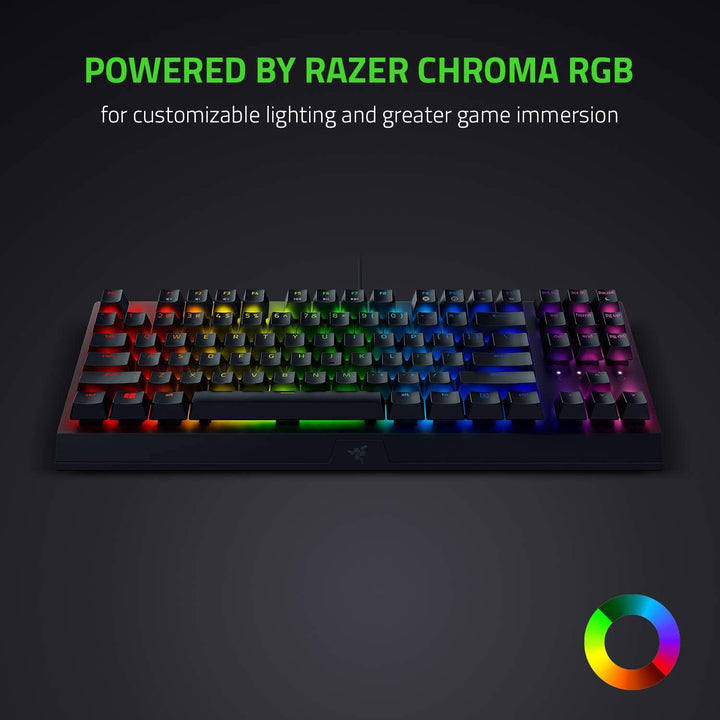 RAZER BlackWidow V3 RGB Tenkeyless Mechanical Gaming Keyboard ( Razer Green Switch ) - Byte Baazar