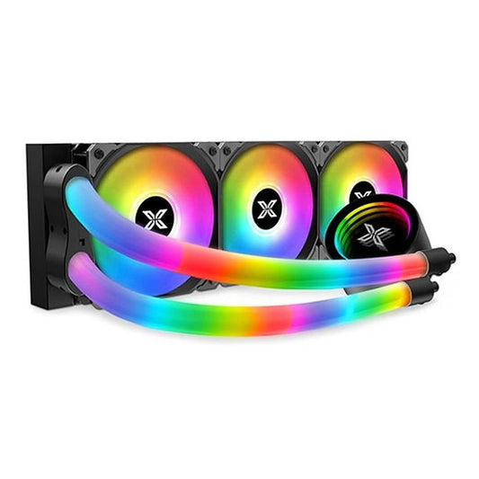 XIGMATEK Neon Aqua 360 ARGB 360mm CPU Liquid Cooler (Black) - Byte Baazar