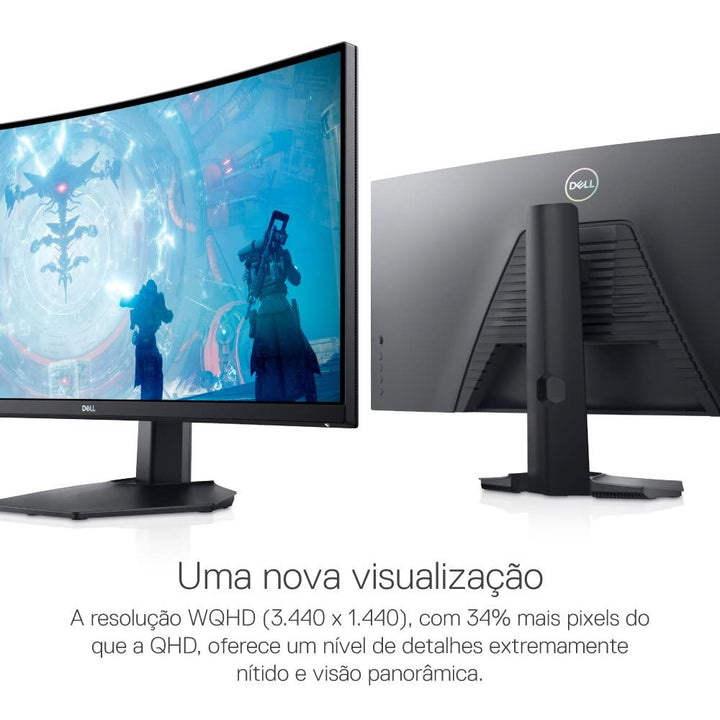 DELL S3422DWG 34 Inch QHD 144Hz VA Panel 99%SRGB 2MS AMD Freesync Curved Gaming Monitor - Byte Baazar