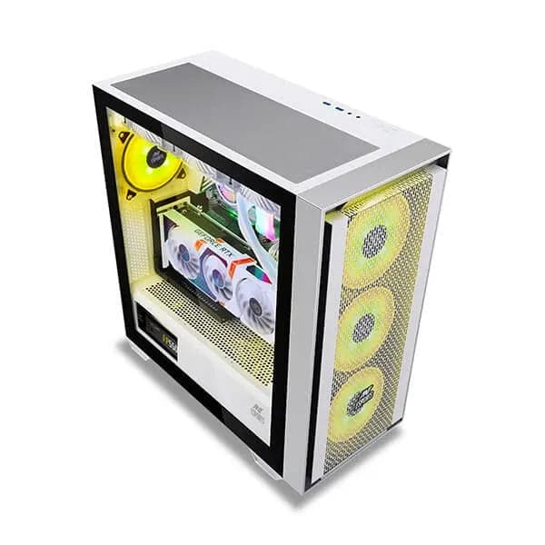 ANT ESPORTS 690 Air ARGB ATX Mid Tower Cabinet (White) - Byte Baazar