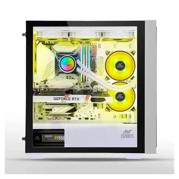 ANT ESPORTS 690 Air ARGB ATX Mid Tower Cabinet (White) - Byte Baazar