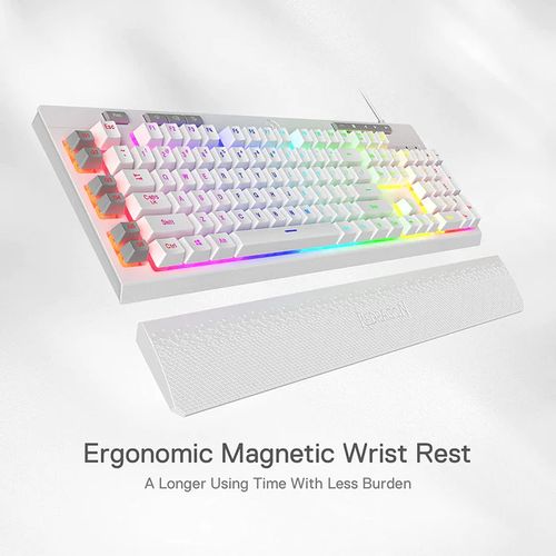 REDRAGON Shiva K512 Full Size Membrane Wired Gaming Keyboard ( White ) - Byte Baazar