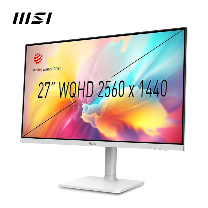 MSI Modern MD272QXPW 27 Inch QHD 100Hz IPS Panel 115% SRGB 1MS Adaptive Sync IPS Business Monitor - Byte Baazar