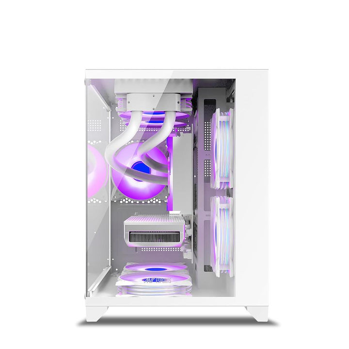 ANT ESPORTS Crystal Z2 MATX Mid Tower Cabinet (White) - Byte Baazar