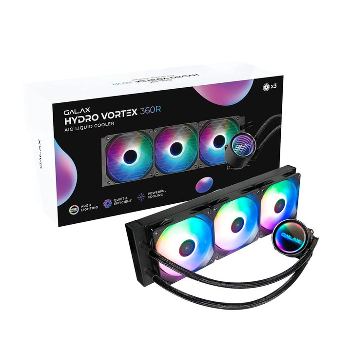 GALAX Hydro Vortex 360R ARGB AIO Liquid Cooler (Black) - Byte Baazar