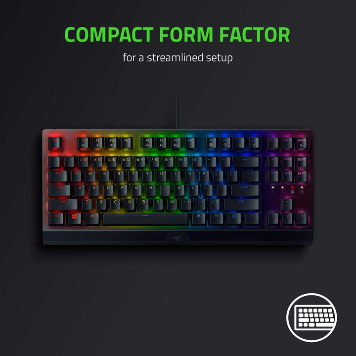 RAZER BlackWidow V3 RGB Tenkeyless Mechanical Gaming Keyboard ( Razer Green Switch ) - Byte Baazar