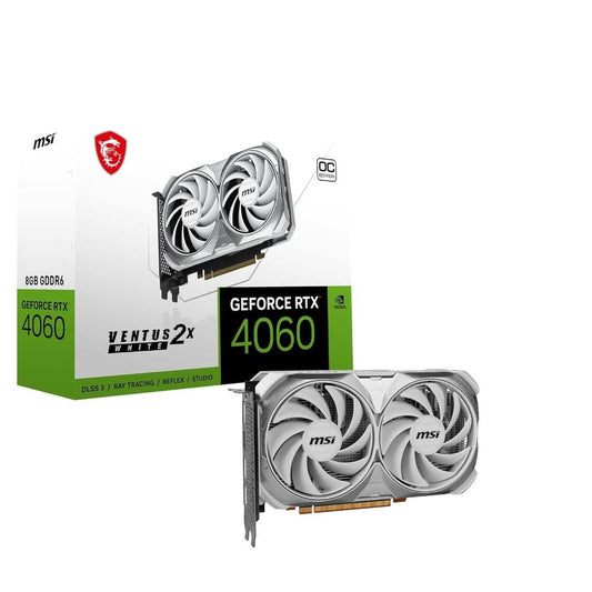 MSI GeForce RTX 4060 Ventus 2X OC White 8GB Nvidia Graphic Card - Byte Baazar