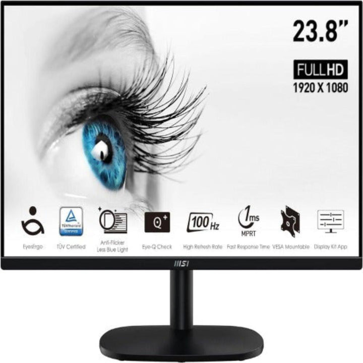 MSI PRO MP245V 24 Inch FHD 100Hz VA Panel 95%SRGB AMD Free Sync Gaming Monitor - Byte Baazar