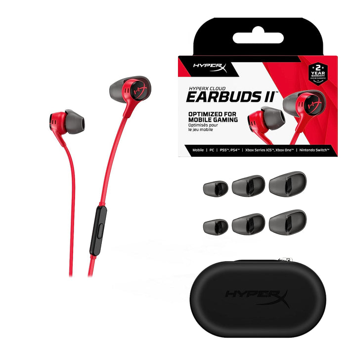 HYPERX Cloud Earbuds II Gaming Earphones (Red) - Byte Baazar