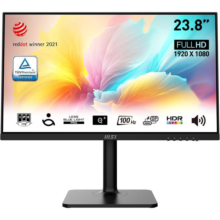 MSI Modern MD2412P 24 Inch FHD 100Hz IPS Panel 144%SRGB 1MS AMD Freesync IPS Business Monitor - Byte Baazar