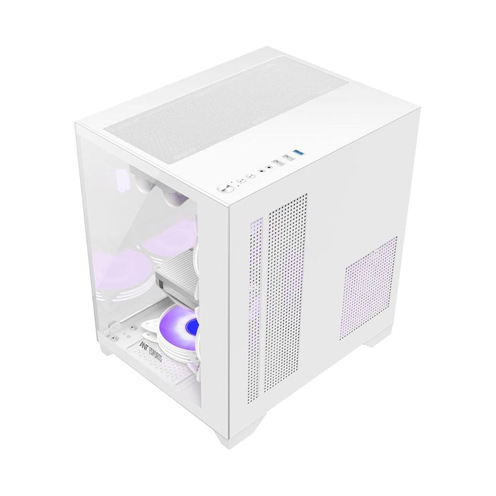 ANT ESPORTS Crystal Z2 MATX Mid Tower Cabinet (White) - Byte Baazar