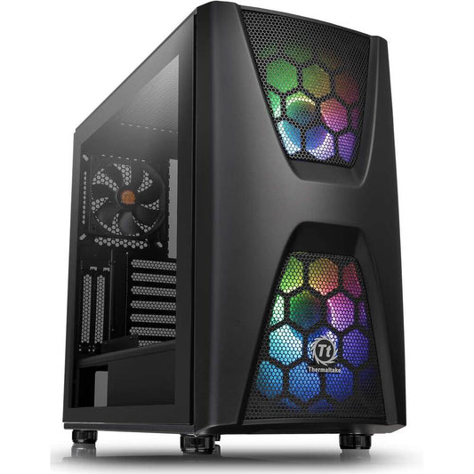 THERMALTAKE Commander C34 TG ARGB ATX Mid Tower Cabinet (Black) - Byte Baazar