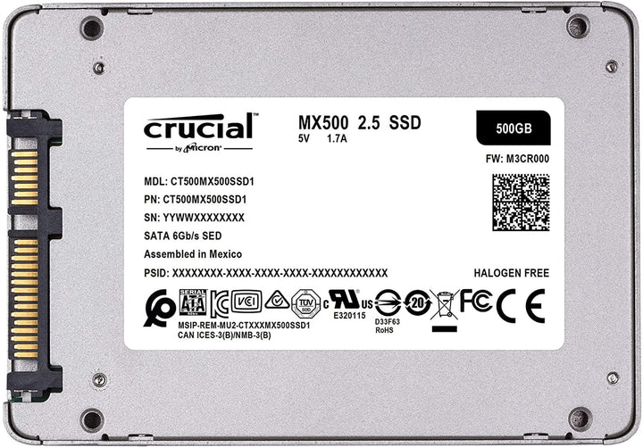 CRUCIAL MX500 500GB 3D NAND 2.5 SATA SATA 3 Solid State Drive (SSD) - Byte Baazar