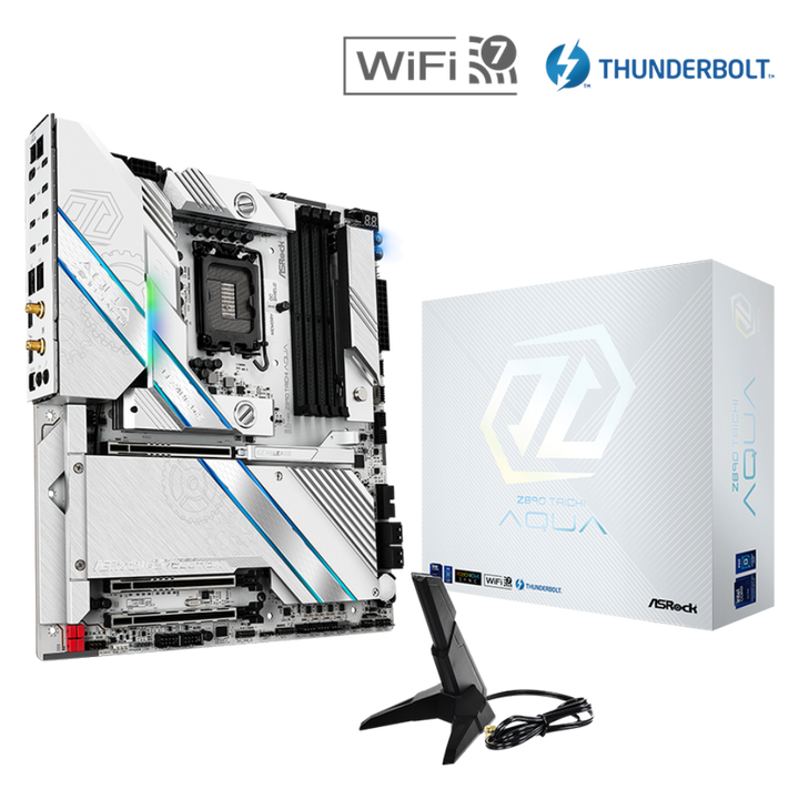 ASROCK Z890 Taichi Aqua Wifi DDR5 Intel Motherboard ( White ) - Byte Baazar